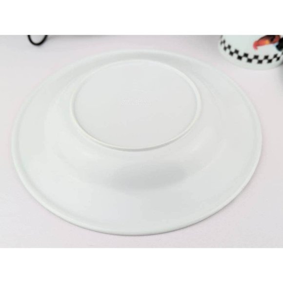 5 PC Melamine Rooster Dinnerware Set Vtg Rooster Chicken Plates Bowl Cup Saucer - Picture 9 of 9